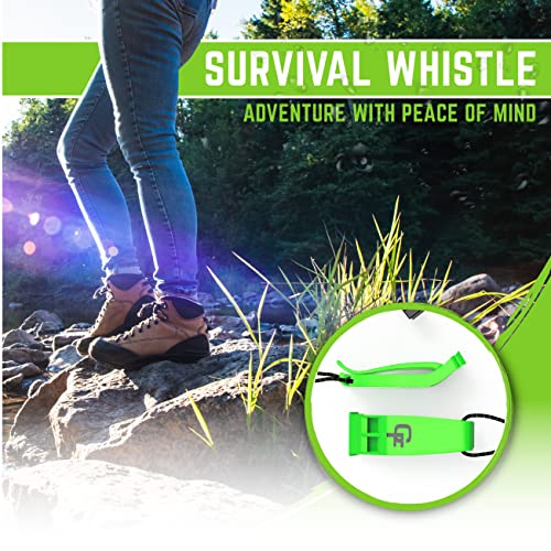 Hiking Whistle, Safety Whistle with Lanyard, 3 Holes, High Hiking Whistle, Safety Whistle with Lanyard, 3 Holes, High