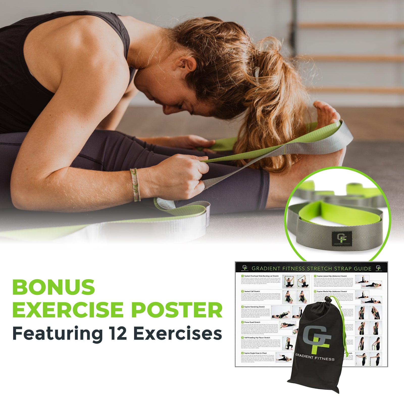 Gradient Stretch Gradient Fitness Stretch Strap - #1 Amazon Best Seller!
