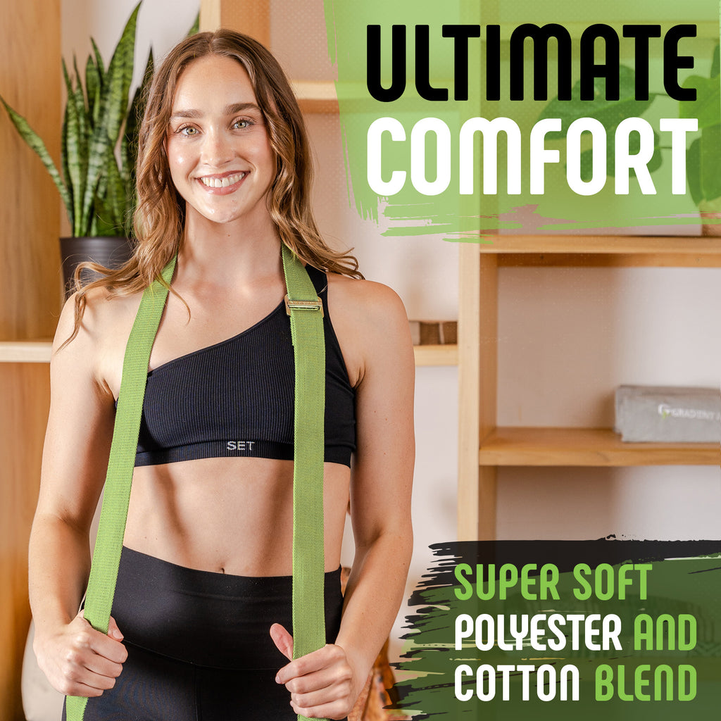 Gradient Fitness Yoga Mat Strap, Premium Quality 66x1.5w Cotton